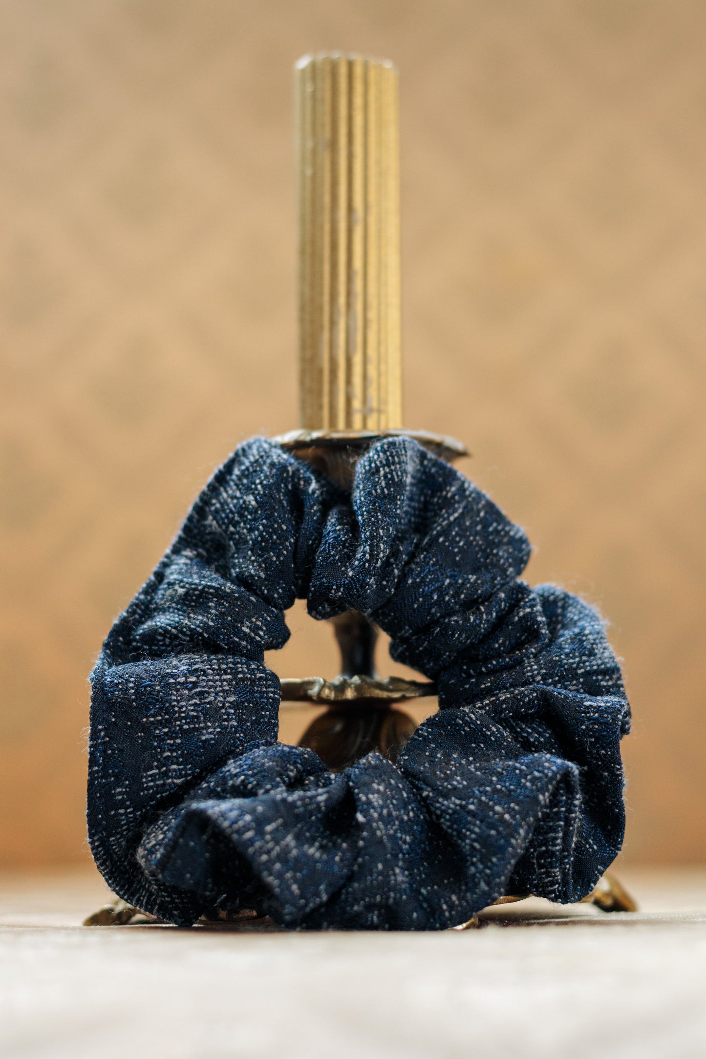 Chouchou unique - Bleu texturé